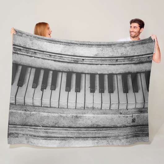  Piano Instrument Fleece Blanket (In situ)