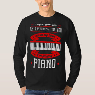 Piano Instrument Klassieke Muziek Pianist Orkest T-shirt