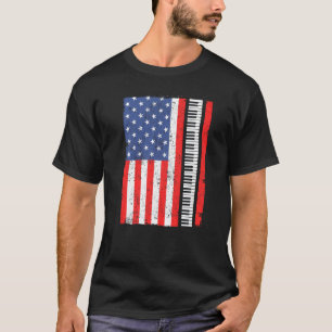 Piano Instrument Pianist Toetsenbord Amerikaanse v T-shirt