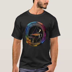 Piano Instrument voor Pianist Muzikant Toetsenbord T-shirt