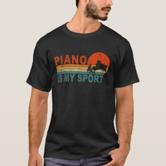 Piano is mijn sport grappig toetsenbord Piano Play T-shirt