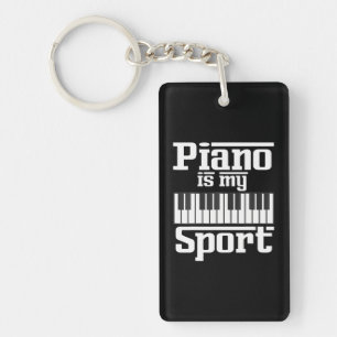 Piano is mijn sport grappige pianist muziek toetse sleutelhanger