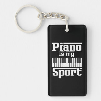Piano is mijn sport grappige pianist muziek toetse sleutelhanger