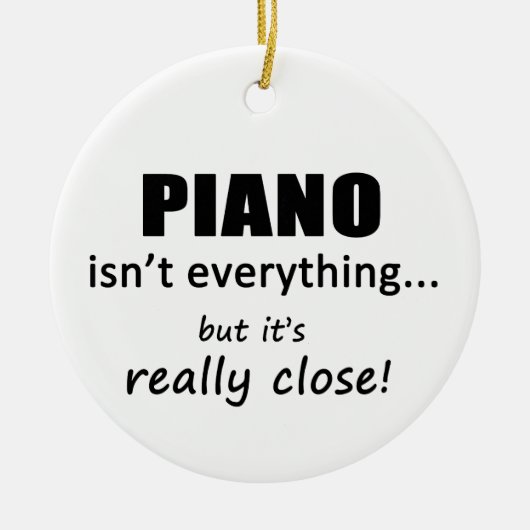 Piano is niet alles keramisch ornament (Voorkant)