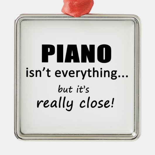 Piano is niet alles metalen ornament (Voorkant)