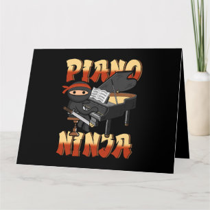 Piano Japan Ninja Keyboard Speler Pianist Muziek I Kaart