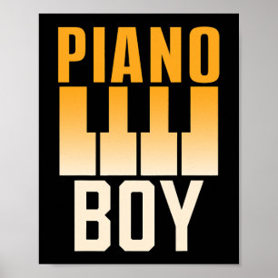 Piano Katten Piano Liefhebber Piano Speler Kat Lie Poster