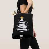 Piano Kerstboom Pianist Muziek Muzikant Gift Tote Bag (Dichtbij)