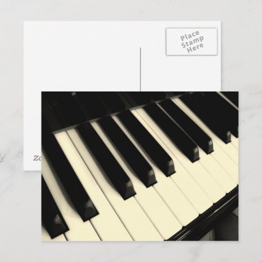 Piano Key Briefkaart (Voorkant / Achterkant)