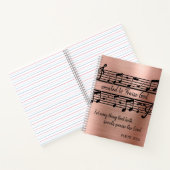 Piano Key Creëer om God Quote te prijzen Notitieboek (Binnen)