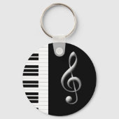 Piano Key en Gclef Sleutelhanger (Voorkant)