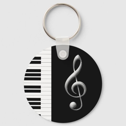 Piano Key en Gclef Sleutelhanger (Voorkant)