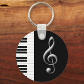 Piano Key en Gclef Sleutelhanger (Voorkant)