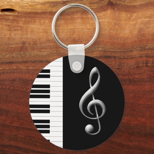 Piano Key en Gclef Sleutelhanger (Voorkant)