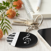 Piano Key en Gclef Sleutelhanger (Zijkant)