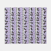 PIANO KEY KATTEN fleece deken (Voorkant (Horizontaal))