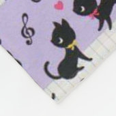 PIANO KEY KATTEN fleece deken (Hoek)