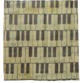 Piano Key Music Bathroom Showgordijn Douchegordijn (Voorkant)