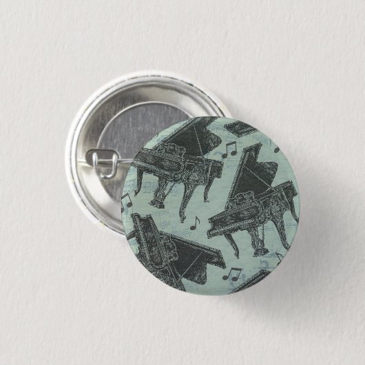 Piano Key Music-Button Ronde Button 3,2 Cm (Voorkant /achterkant)