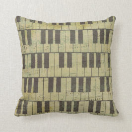 Piano Key Music Note Sierkussen 16 x 16 inch