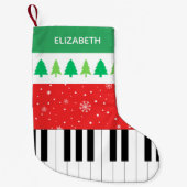 Piano Key Sneeuwvlok Kerstboom Kleine Kerstsok (Voorkant)