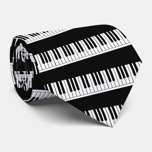 Piano Key Stropdas (Opgerold)