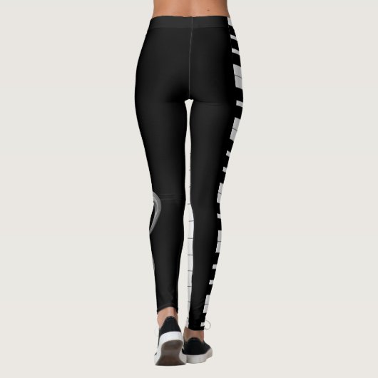 Piano Key Treble Clef-Leggings Leggings (Achterkant)