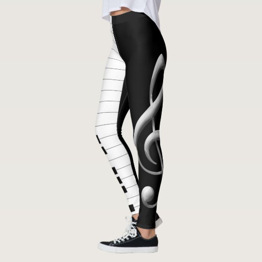 Piano Key Treble Clef-Leggings Leggings (Links)