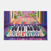 Piano Key Voetafdrukken Deurmat (Voorkant)