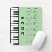 Piano Keyboard 2025 Kalender Mousepad Muismat (Met muis)