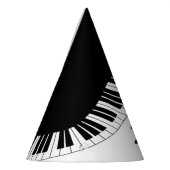 Piano Keyboard Black en White Music Birthday Feesthoedjes (Links)