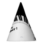 Piano Keyboard Black en White Music Birthday Feesthoedjes (Rechts)