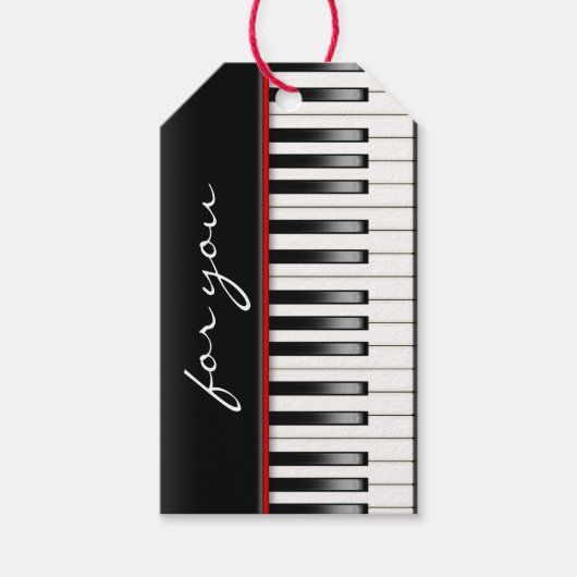 Piano Keyboard  Cadeaulabel (Voorkant)