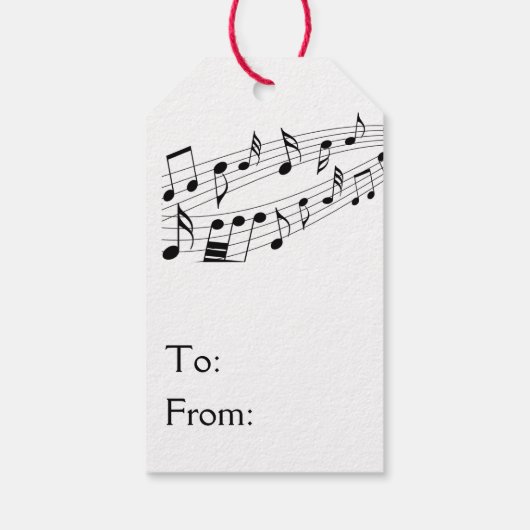 Piano Keyboard  Cadeaulabel (Achterkant)