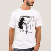 PIANO KEYBOARD CAT T-shirts (Voorkant)