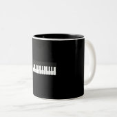 Piano Keyboard Clavier 24 Keys Tweekleurige Koffiemok (Voorkant rechts)