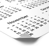 Piano Keyboard Design 2026 Wall Calendar Poster (Hoek)