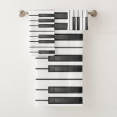 Piano Keyboard Design Bath Towel Set Bad Handdoek (Insitu)