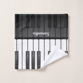Piano Keyboard Design Bath Towel Set Bad Handdoek (Wasdoekje)