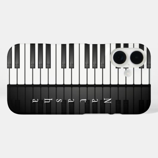 Piano Keyboard Design Smartphone Case (Achterkant (horizontaal))
