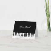 Piano Keyboard Elegant Persoonlijk Musician's Bedankkaart (Voorkant)