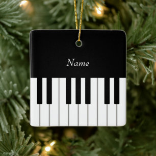 Piano Keyboard Elegant Persoonlijk Musician's Keramisch Ornament
