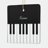 Piano Keyboard Elegant Persoonlijk Musician's Keramisch Ornament (Links)