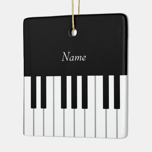 Piano Keyboard Elegant Persoonlijk Musician's Keramisch Ornament (Links)