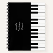 Piano Keyboard Elegant Persoonlijk Musician's Notitieboek (Voorkant)