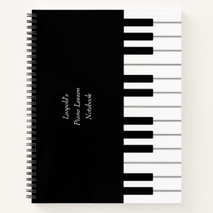 Piano Keyboard Elegant Persoonlijk Musician's Notitieboek