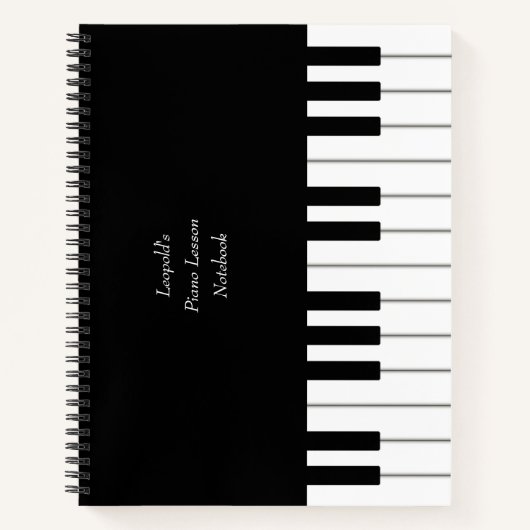 Piano Keyboard Elegant Persoonlijk Musician's Notitieboek (Voorkant)