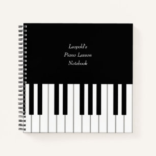 Piano Keyboard Elegant Persoonlijk Musician's Notitieboek