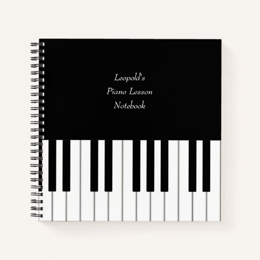 Piano Keyboard Elegant Persoonlijk Musician's Notitieboek (Voorkant)