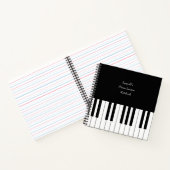 Piano Keyboard Elegant Persoonlijk Musician's Notitieboek (Binnen)